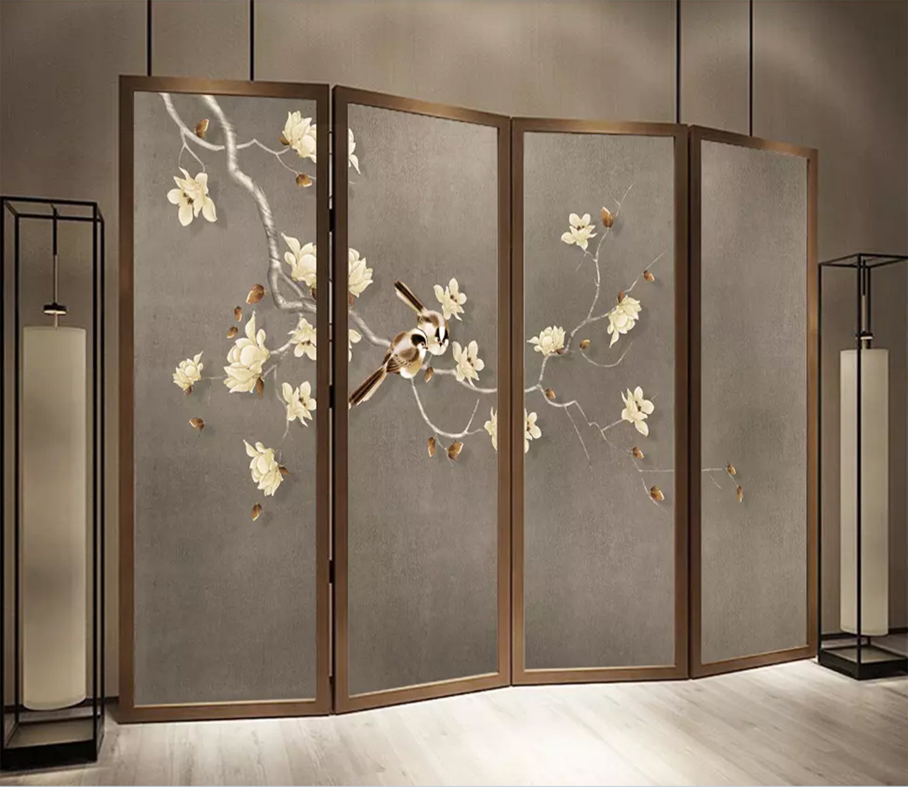 3D Flower Bird WC04 Wall Murals Wallpaper AJ Wallpaper 2 