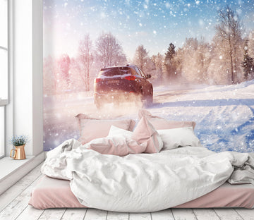 3D Snowflake Car 383 Vehicle Wall Murals