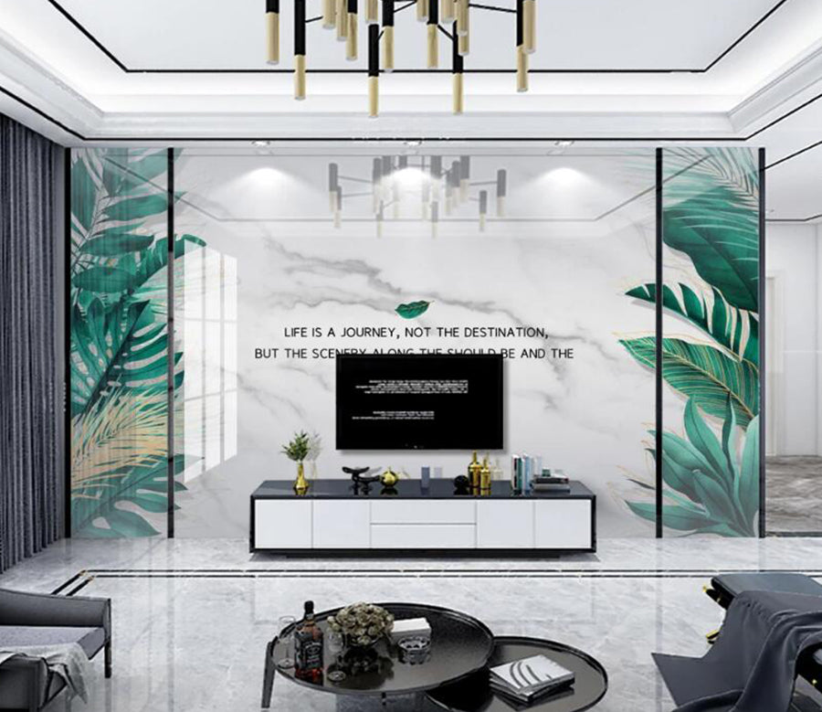 3D Verdant Green Leaves 292 Wall Murals