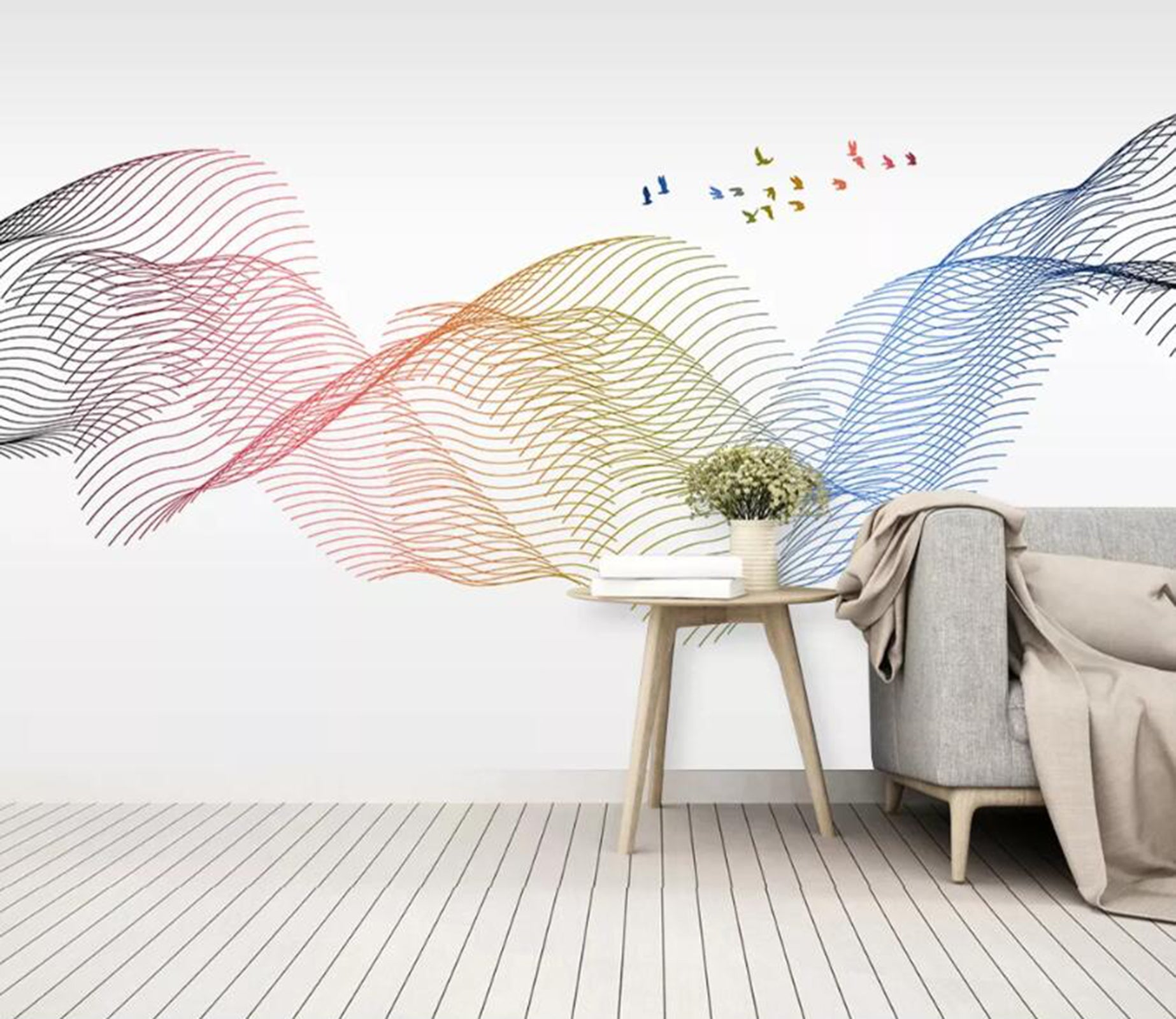 3D Color Wave WC54 Wall Murals Wallpaper AJ Wallpaper 2 