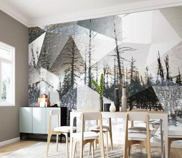 3D Forest Snow WC1620 Wall Murals