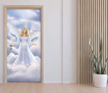 3D Cloud Angel Rainbow 112112 Jerry LoFaro Door Mural
