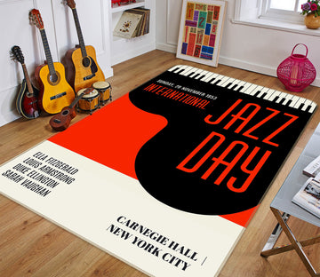 3D Red Piano Key 1068 Boris Draschoff Rug Non Slip Rug Mat