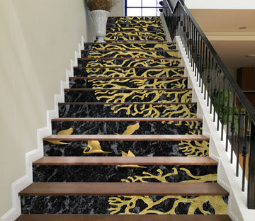 3D Dense Golden Branches 600 Stair Risers