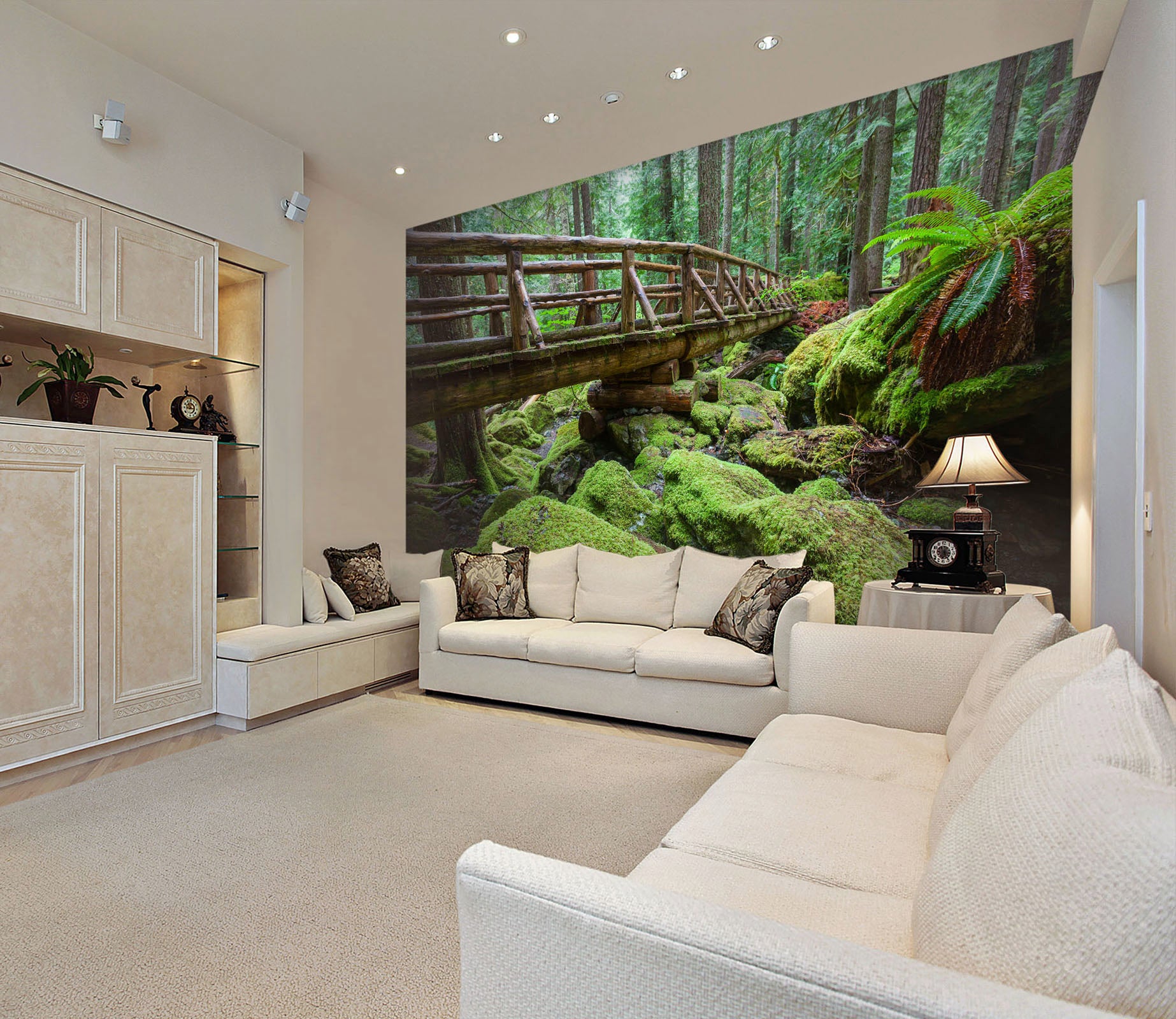 3D Wooden Bridge 183 Wall Murals