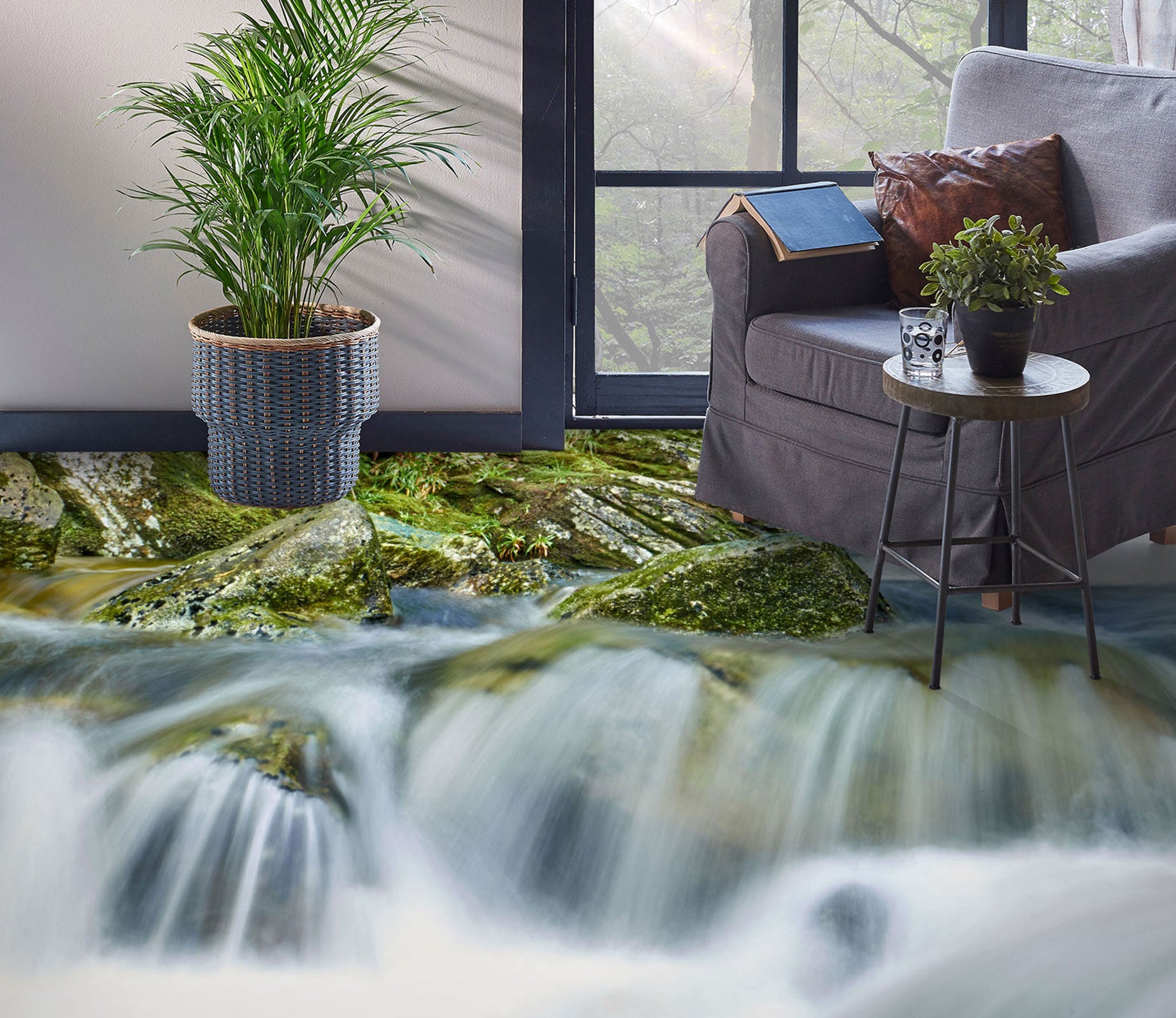 3D Dreamy Little Waterfall 1052 Floor Mural  Wallpaper Murals Self-Adhesive Removable Print Epoxy