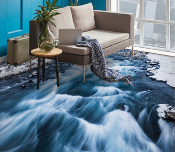 3D Deep Blue Turbulent Water 824 Floor Mural  Wallpaper Murals Rug & Mat Print Epoxy waterproof bath floor