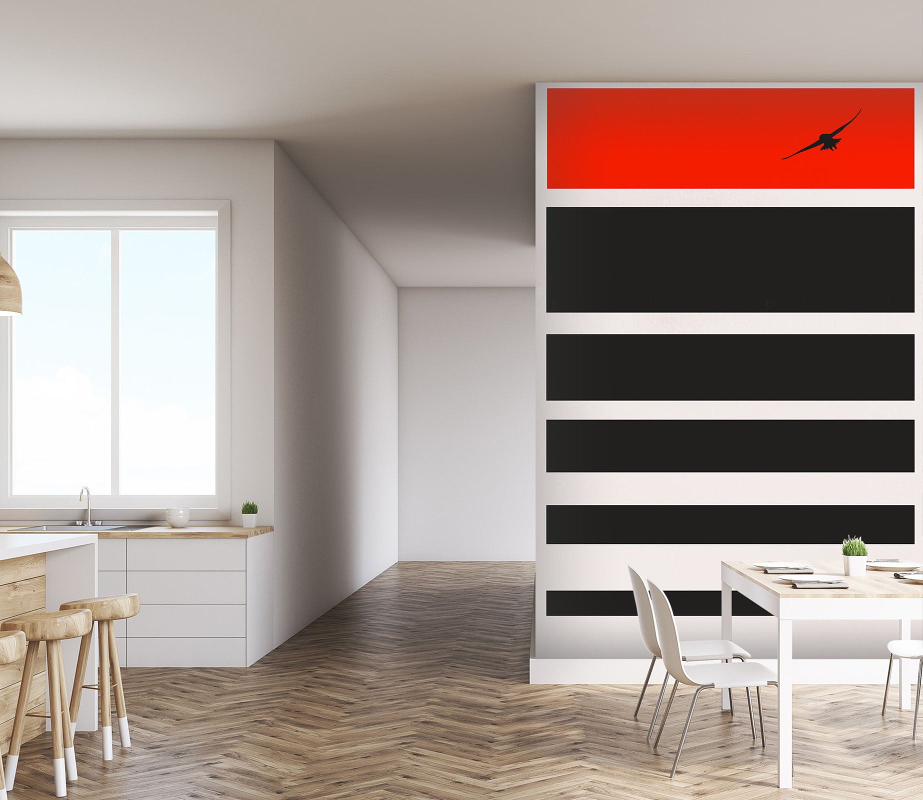 3D Orange Eagle 1437 Boris Draschoff Wall Mural Wall Murals