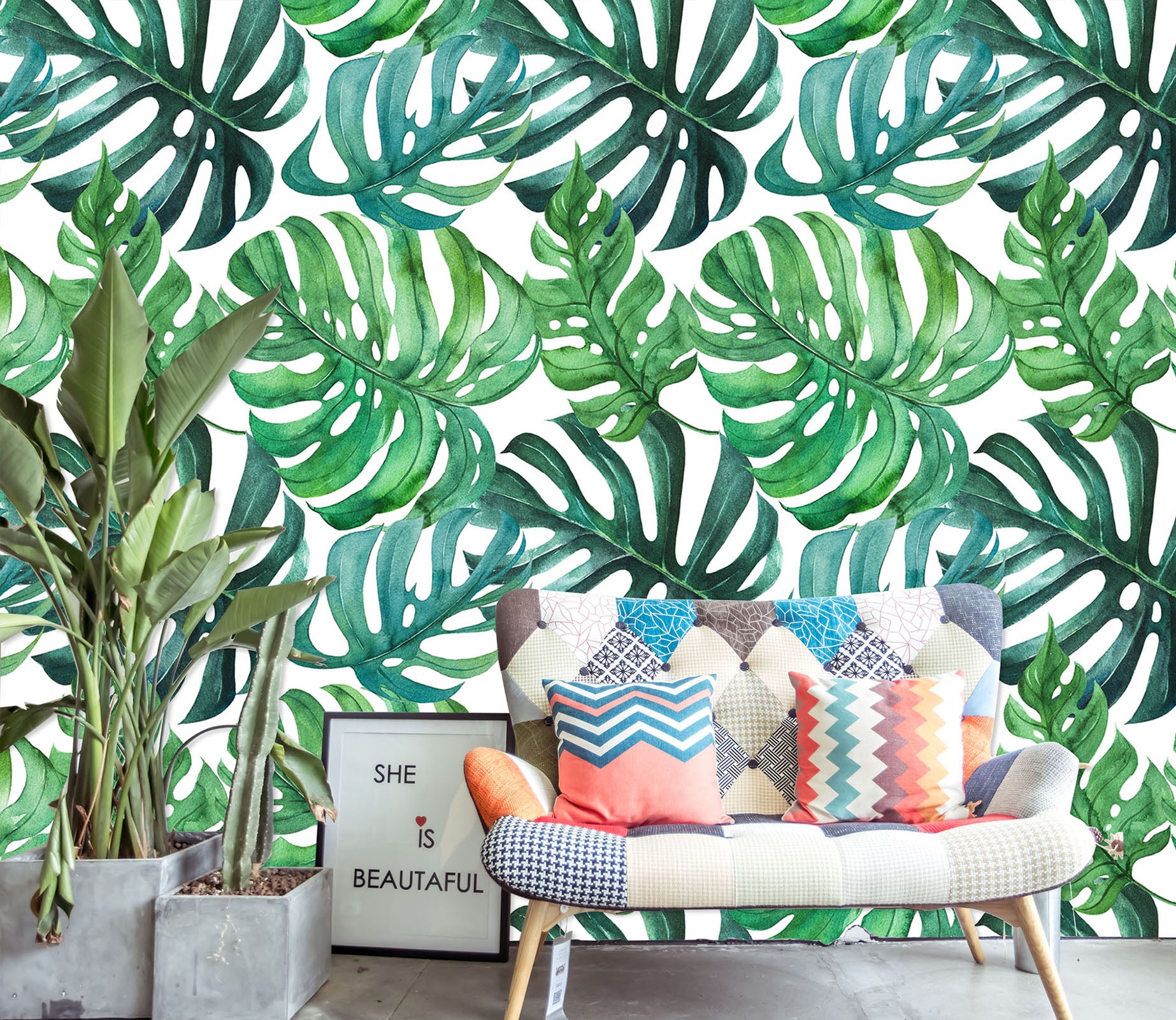 3D Leaf Pattern 57219 Wall Murals