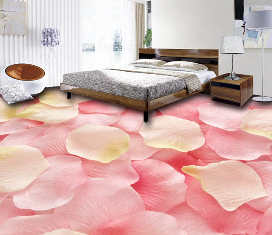3D Pink Petals 449 Floor Mural  Wallpaper Murals Rug & Mat Print Epoxy waterproof bath floor