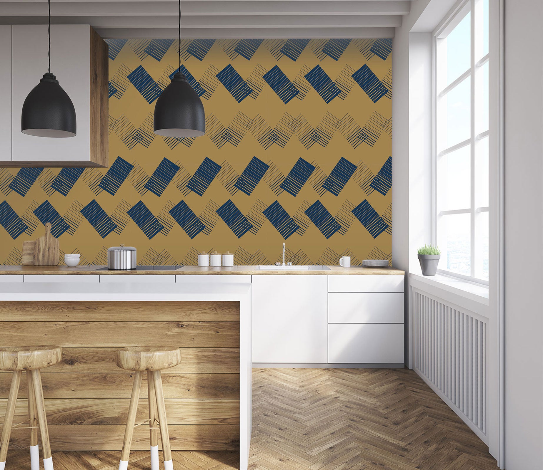 3D Block Pattern 98136 Kasumi Loffler Wall Mural Wall Murals