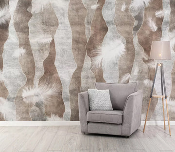 3D White Fluff WC2182 Wall Murals