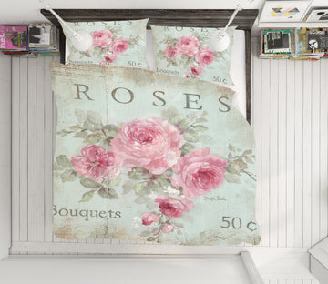 3D Flower Pink Letter 2130 Debi Coules Bedding Bed Pillowcases Quilt