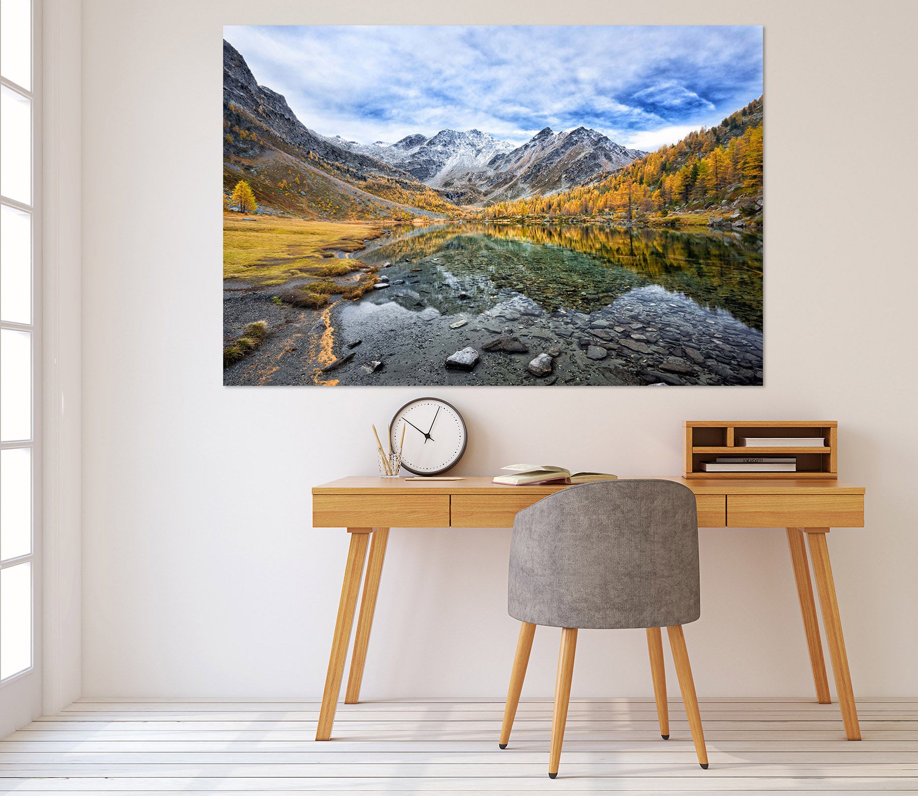 3D Forest Lake 107 Marco Carmassi Wall Sticker