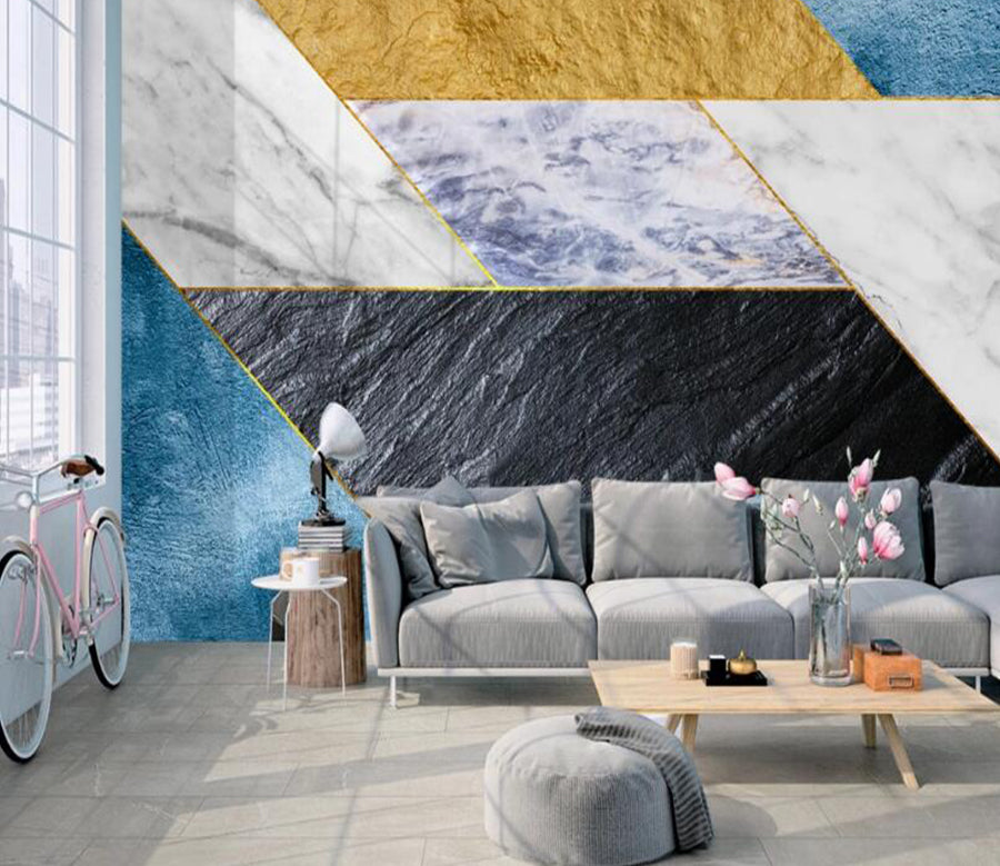 3D Five-color Stitching 668 Wall Murals