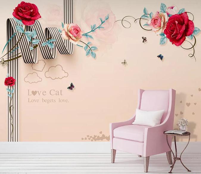 3D Red Rose 600 Wall Murals Wallpaper AJ Wallpaper 2 