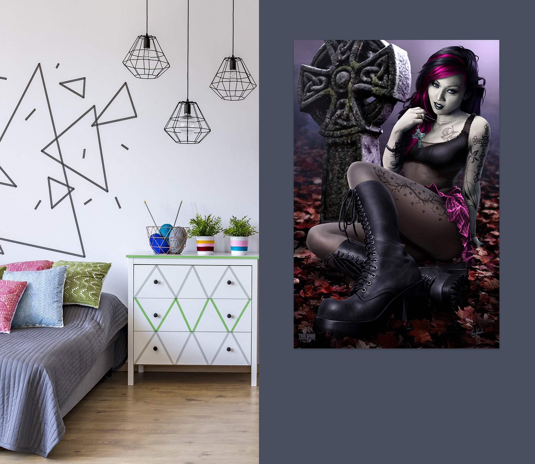 3D Beauty 5122 Tom Wood Wall Sticker