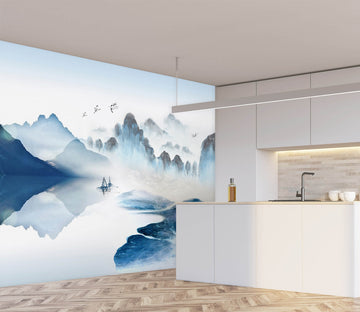 3D Forest Lake 1411 Wall Murals