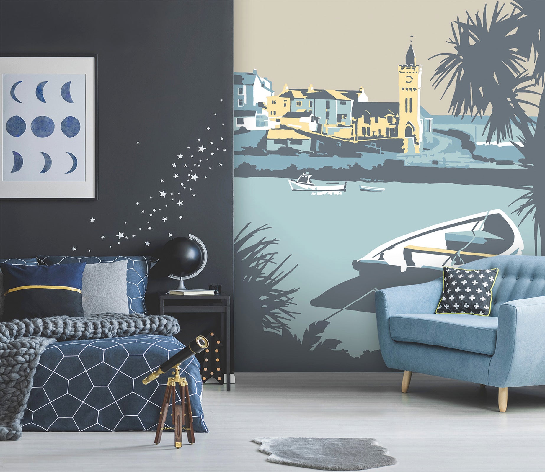 3D Porthleven 1044 Steve Read Wall Mural Wall Murals