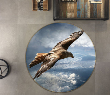 3D Seabird Hovering 011 Animal Round Non Slip Rug Mat Mat AJ Creativity Home 