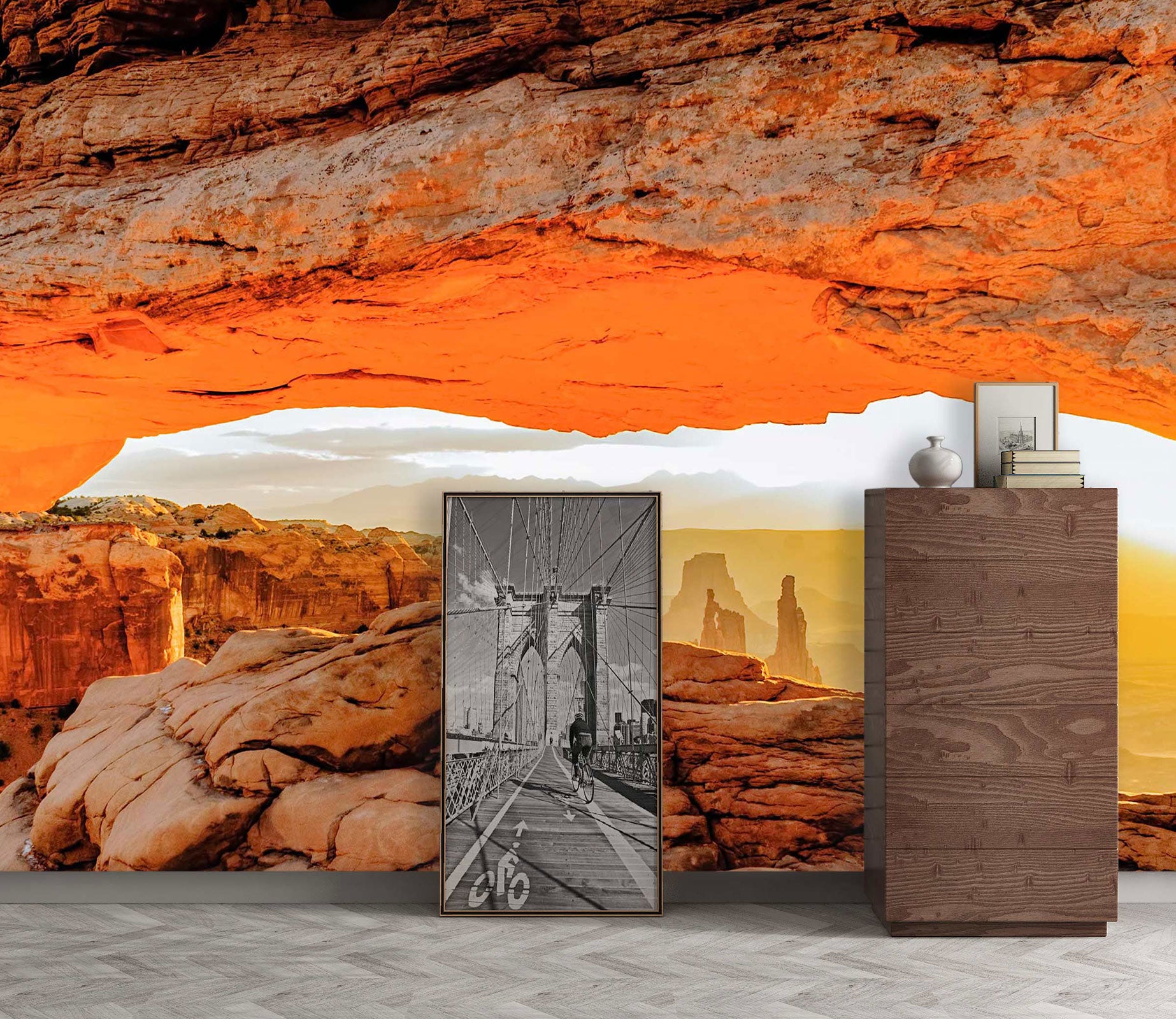 3D Mountain Stone 5227 Beth Sheridan Wall Mural Wall Murals