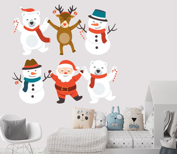 3D Hand In Hand Snowman 48 Wall Stickers Wallpaper AJ Wallpaper 