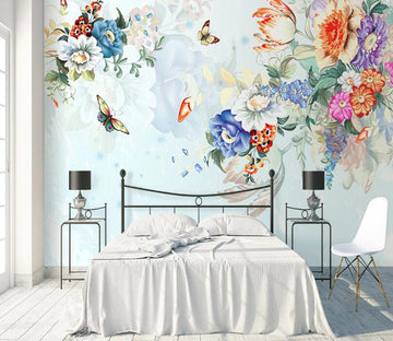 3D Flower Clusters 1105 Wall Murals