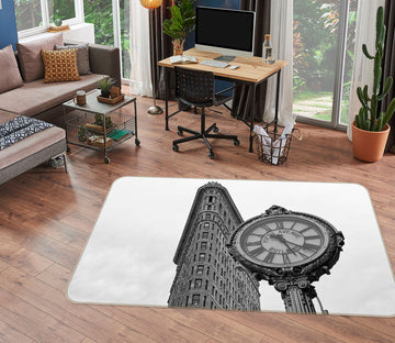 3D Grey Clock 1181 Marco Carmassi Rug Non Slip Rug Mat