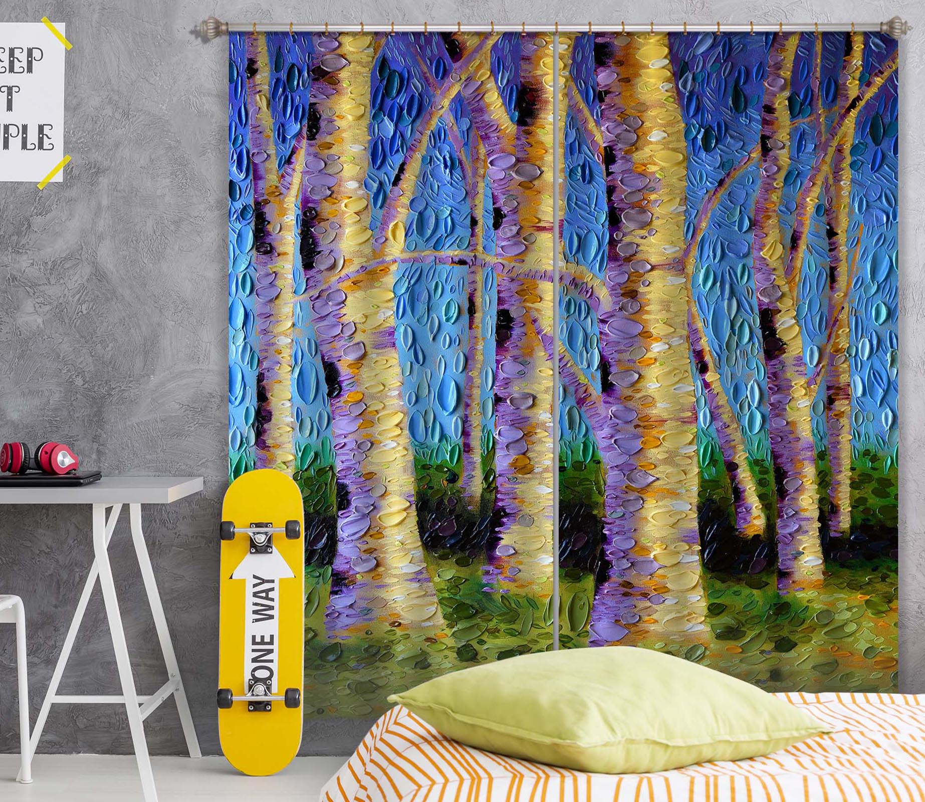 3D The Lyrical Garden 065 Dena Tollefson Curtain Curtains Drapes