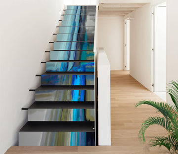 3D Blue Texture 9458 Michael Tienhaara Stair Risers