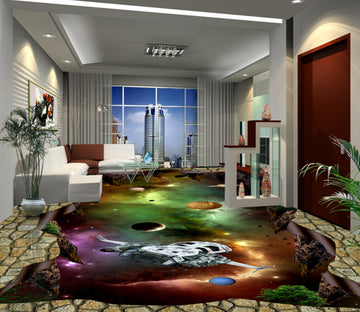 3D Interstellar Exploration 366 Floor Mural  Wallpaper Murals Rug & Mat Print Epoxy waterproof bath floor