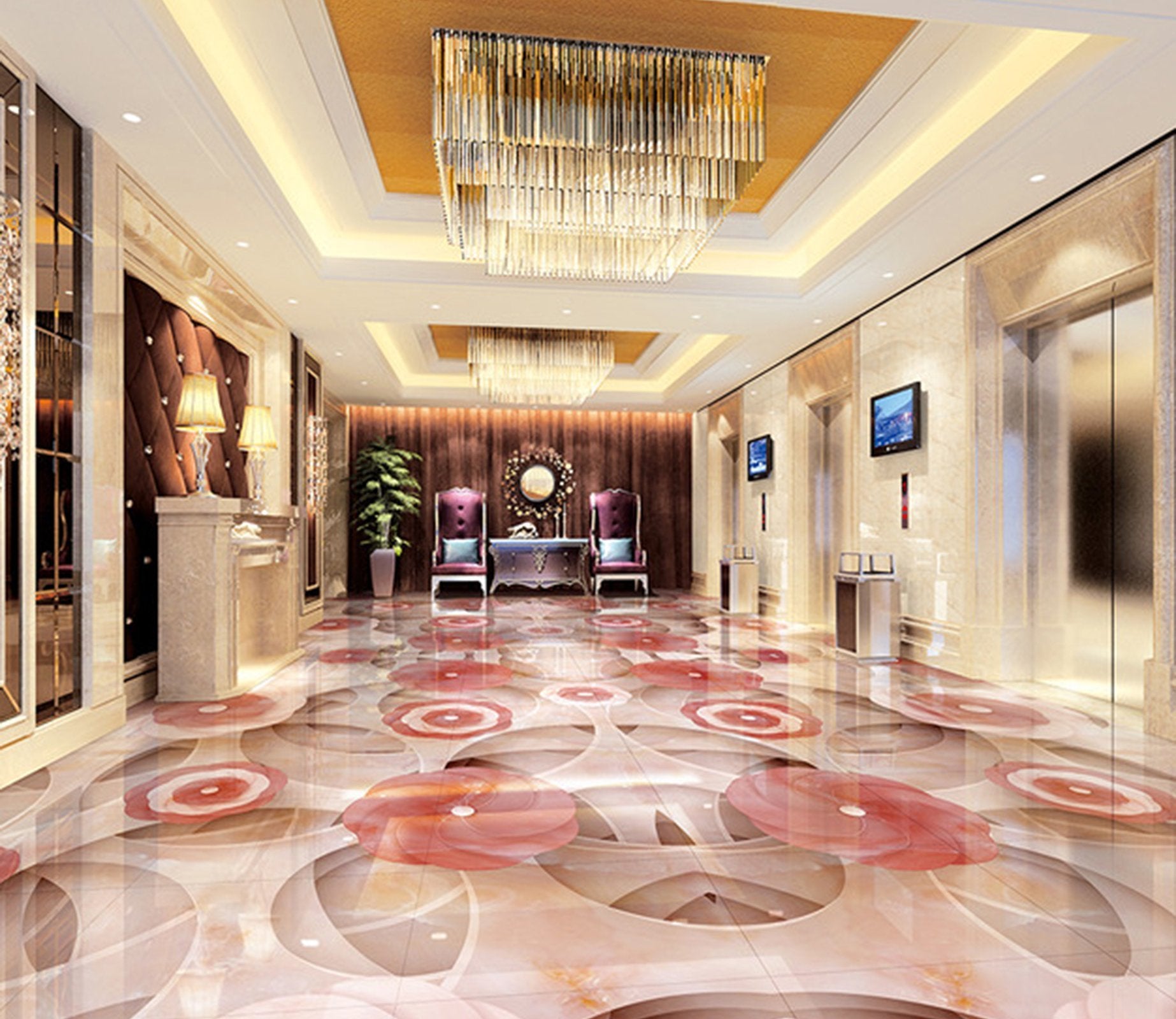 3D Beautiful Flowers WG149 Floor Mural Wallpaper AJ Wallpaper 2 