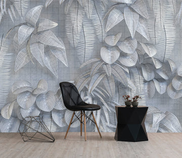3D Minimalistic Leaves WG214 Wall Murals
