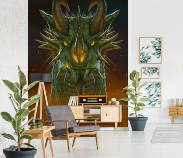 3D Dragon Portrait 1510 Wall Murals Exclusive Designer Vincent Wallpaper AJ Wallpaper 