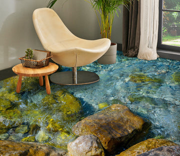 3D Cool Light Blue Water 1068 Floor Mural  Wallpaper Murals Self-Adhesive Removable Print Epoxy