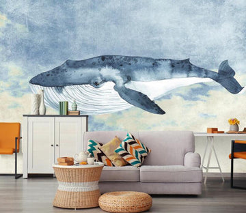 3D Lonely Whale 483 Wall Murals