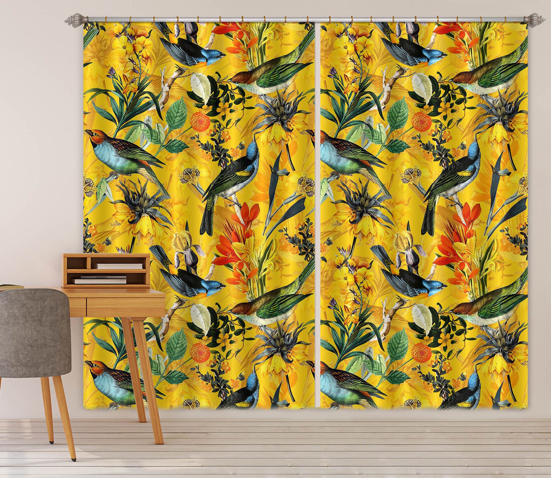 3D Golden Summer 117 Uta Naumann Curtain Curtains Drapes