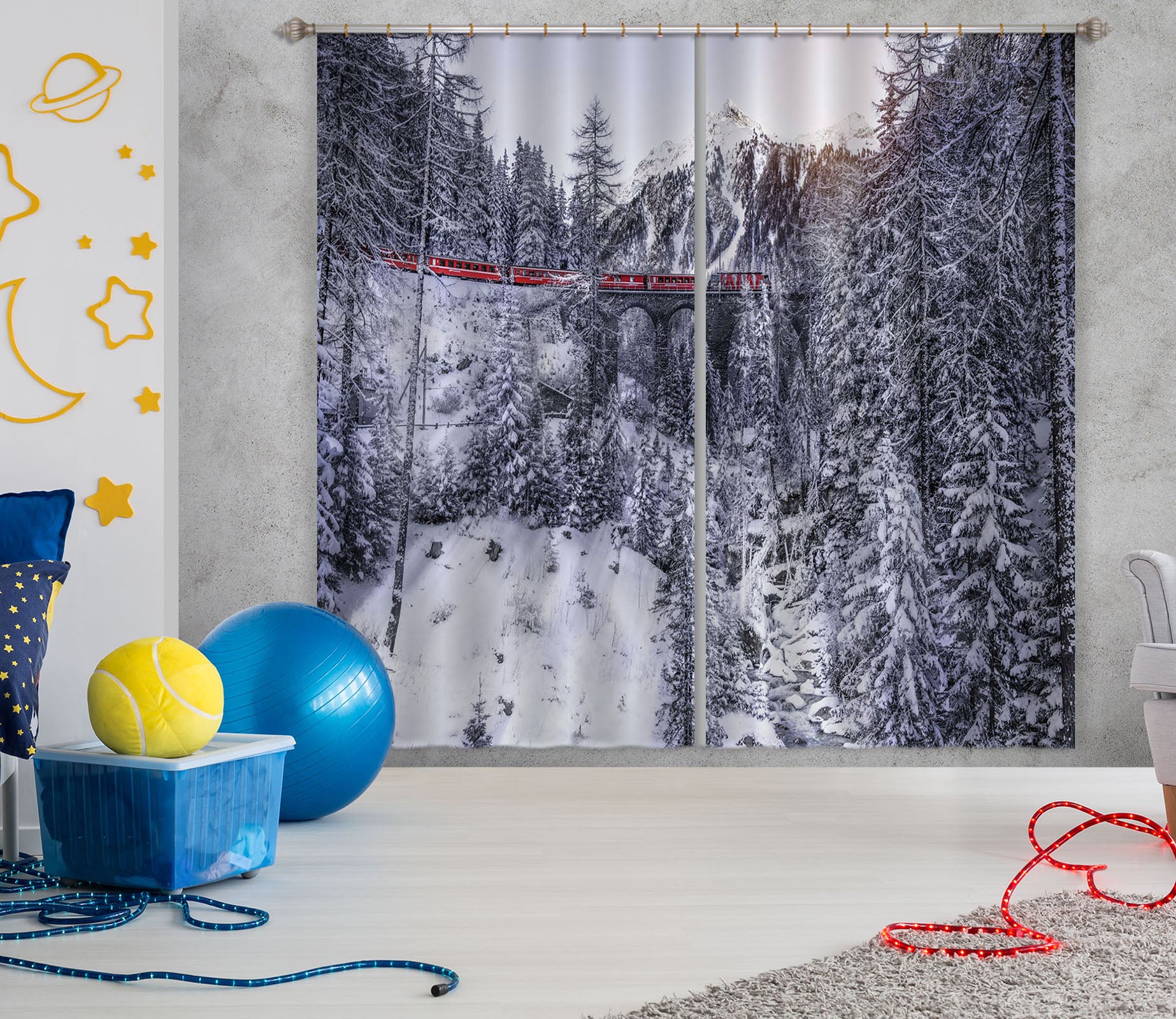 3D Snow 103 Marco Carmassi Curtain Curtains Drapes