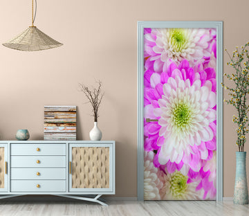 3D White Purple Chrysanthemum 10716 Assaf Frank Door Mural
