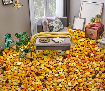 3D Little Yellow Stones 1429 Floor Mural