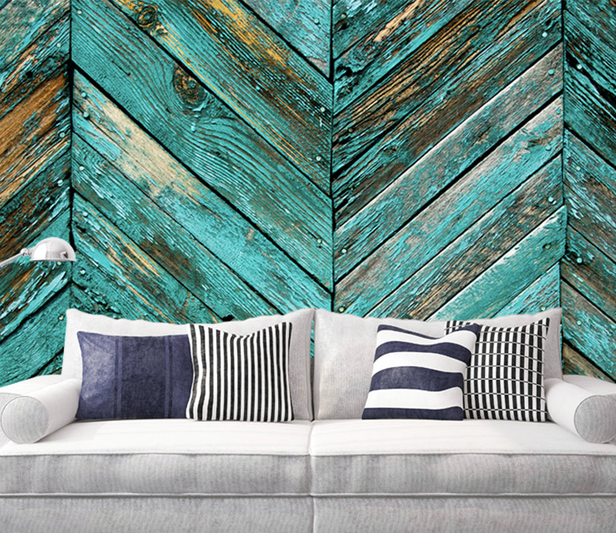 3D Green Wooden Wall WG231 Wall Murals