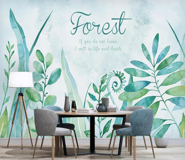 3D Green And Fresh Plants 2394 Wall Murals