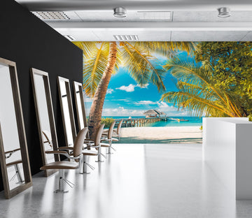 3D White Sand Beach 085 Wall Murals Wallpaper AJ Wallpaper 2 