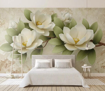 3D Flower Leaves WC11 Wall Murals Wallpaper AJ Wallpaper 2 
