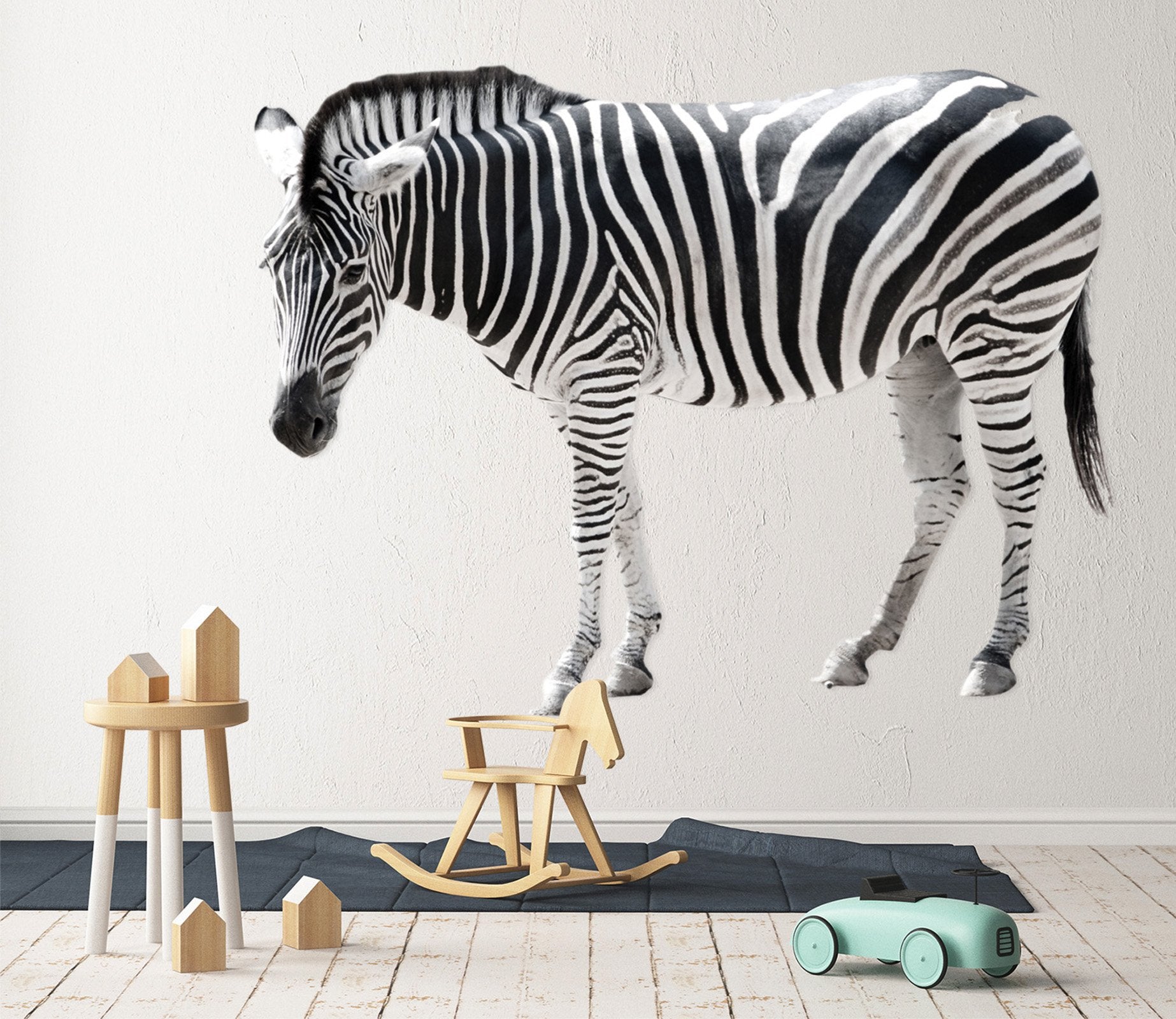 3D Zebra 075 Animals Wall Stickers Wallpaper AJ Wallpaper 