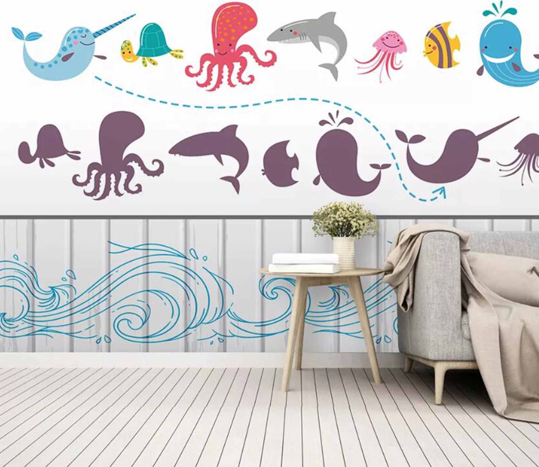 3D Undersea Animal WC17 Wall Murals Wallpaper AJ Wallpaper 2 