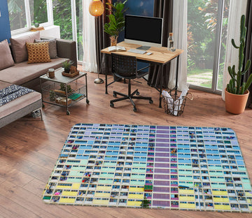 3D Multicolored Glass 1104 Marco Carmassi Rug Non Slip Rug Mat