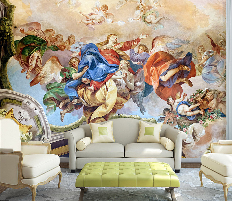 3D Happy Angel 1553 Wall Murals