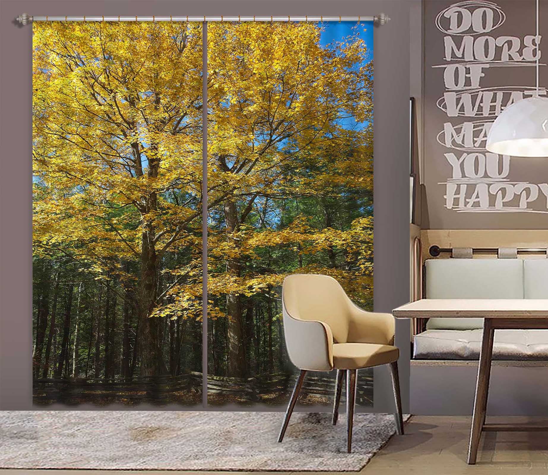 3D Sunny Forest 049 Kathy Barefield Curtain Curtains Drapes