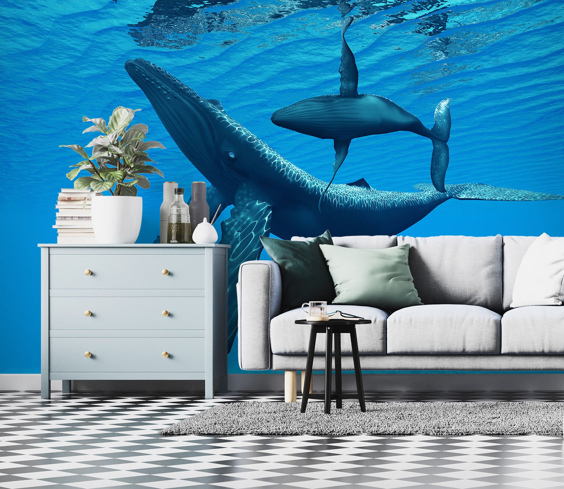 3D Whale 57186 Wall Murals